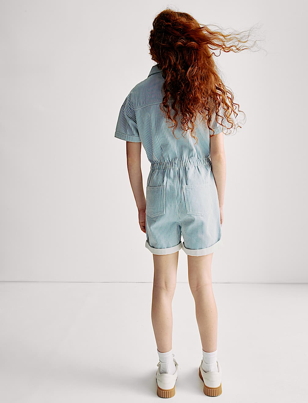 Pure Cotton Denim Playsuit (2-16 Yrs)