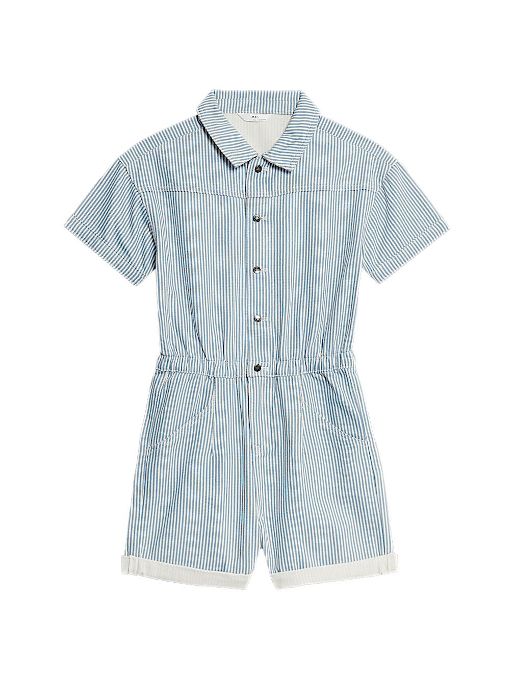 Pure Cotton Denim Playsuit (2-16 Yrs)