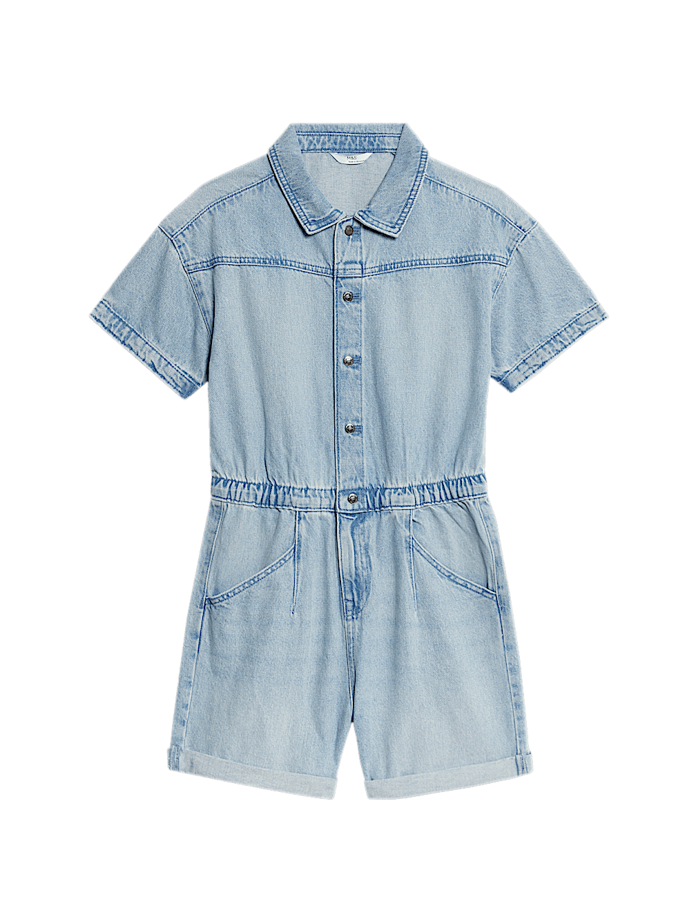 Pure Cotton Denim Playsuit (2-16 Yrs)