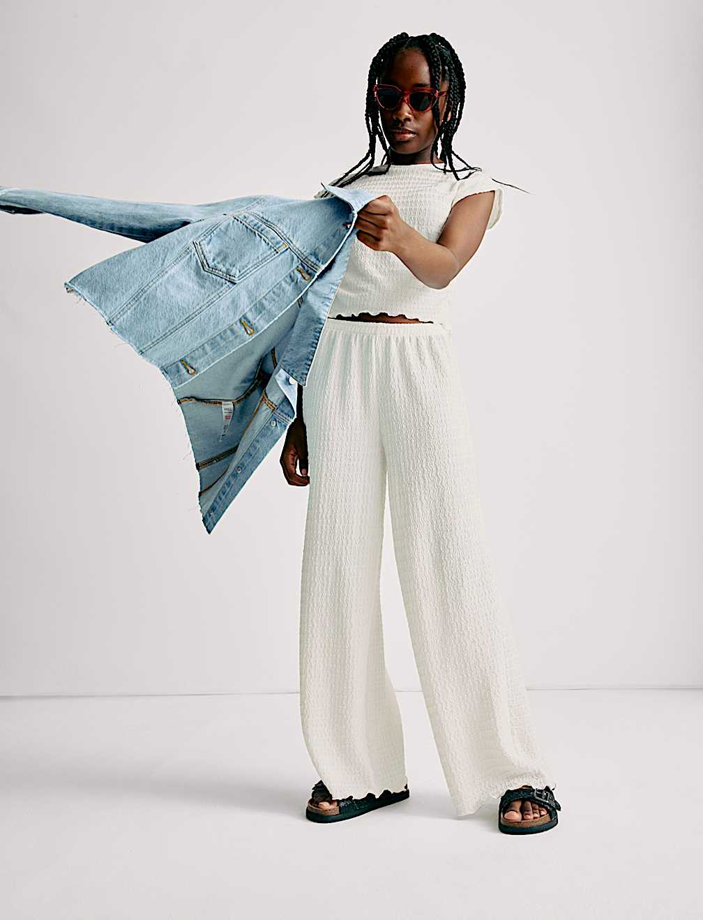 2pc Textured Top and Trousers Outfit (6-16 Yrs)