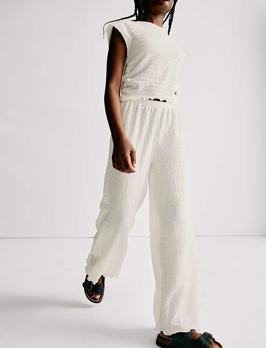 2pc Textured Top and Trousers Outfit (6-16 Yrs)
