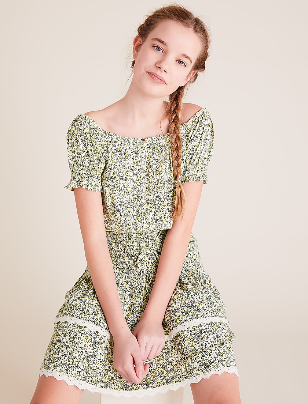Floral Shirred Top (6-16 Yrs)