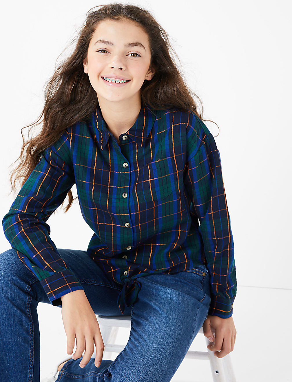 Check Tie Shirt (3-16 Years)