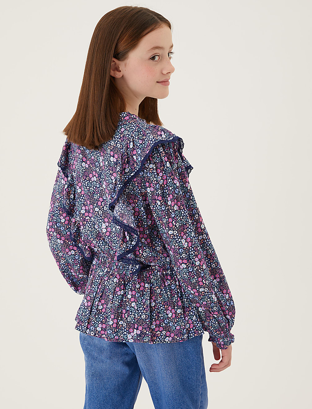 Floral Frill Blouse (6-16 Yrs)