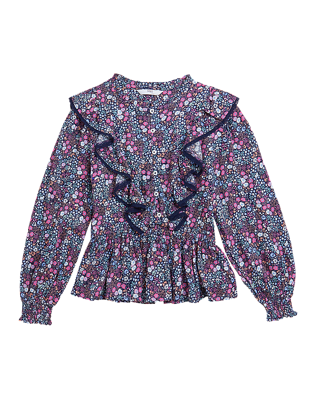Floral Frill Blouse (6-16 Yrs)
