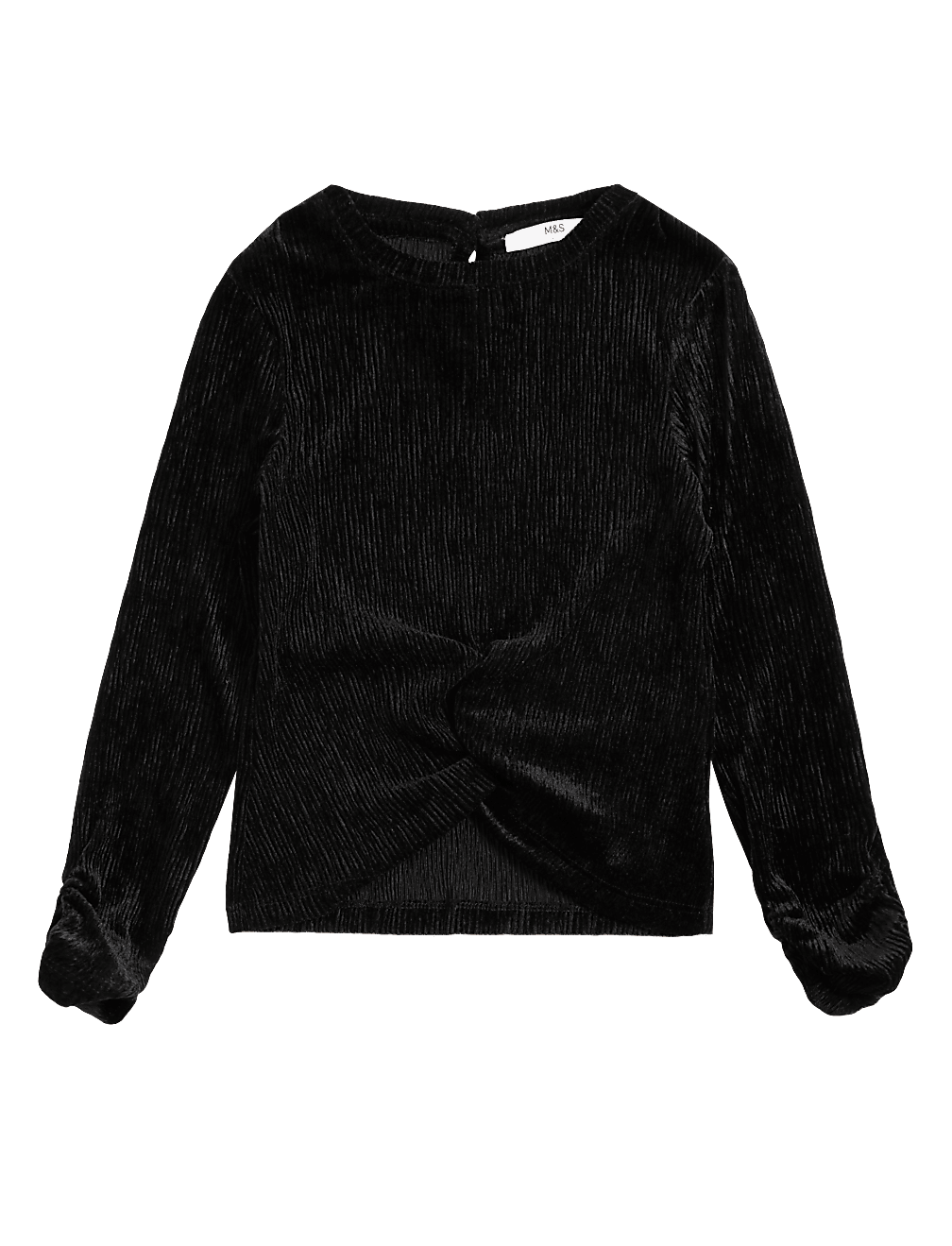 Velvet Pleated Top (6-16 Yrs)
