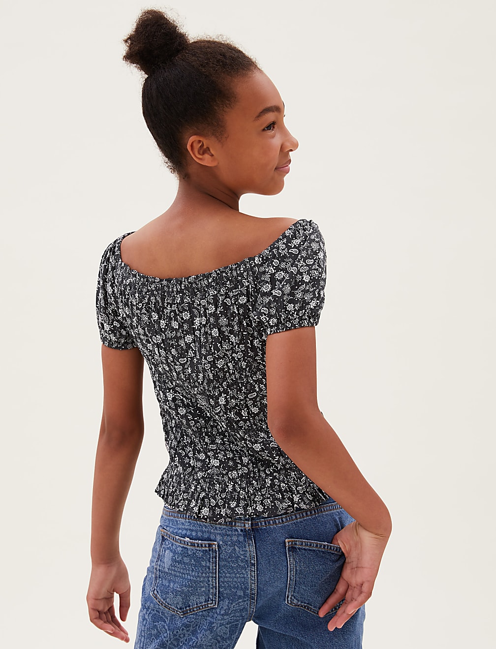 Floral Shirred Top (6-16 Yrs)