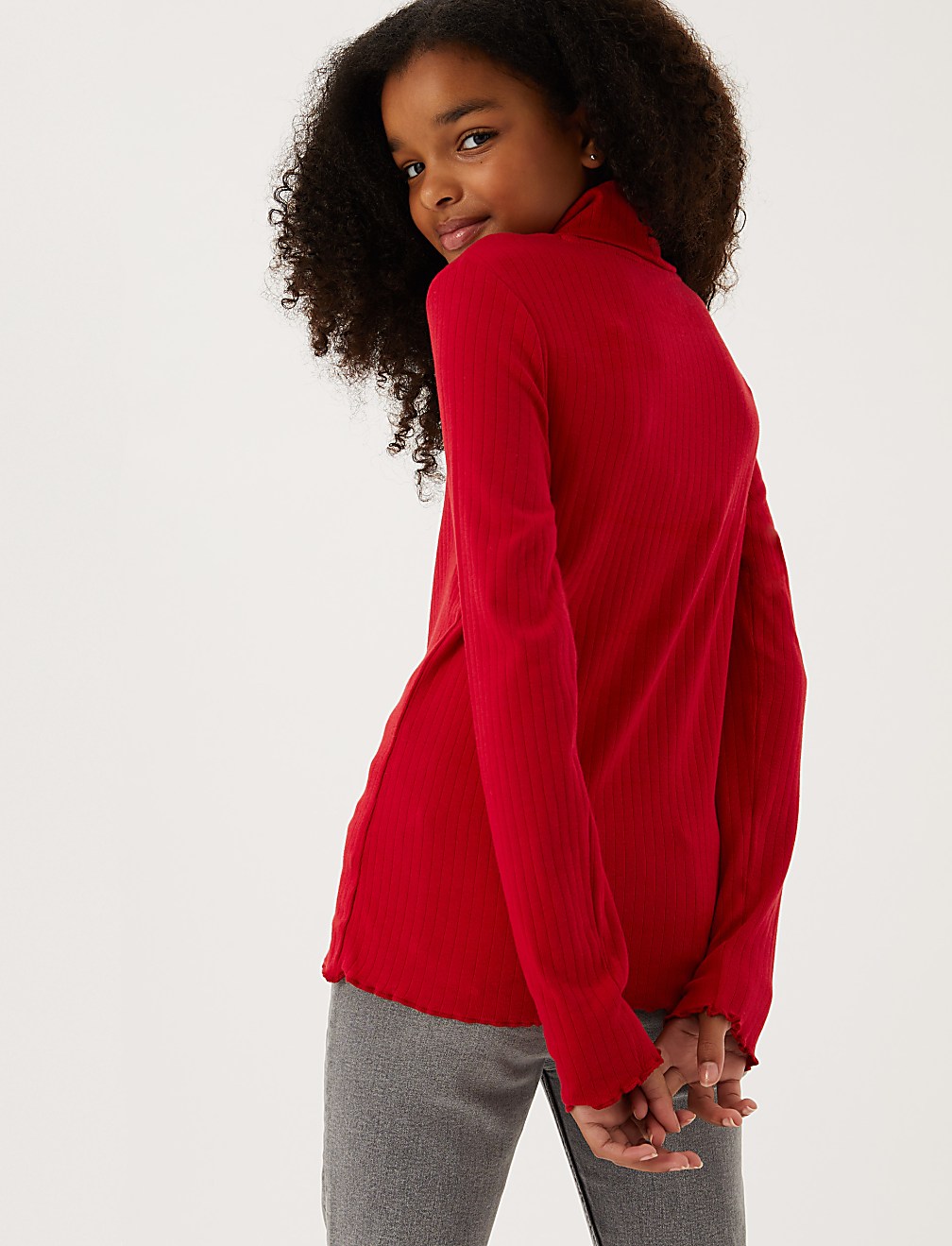 3pk Cotton Rich Polo Neck Tops (6-16 Yrs)
