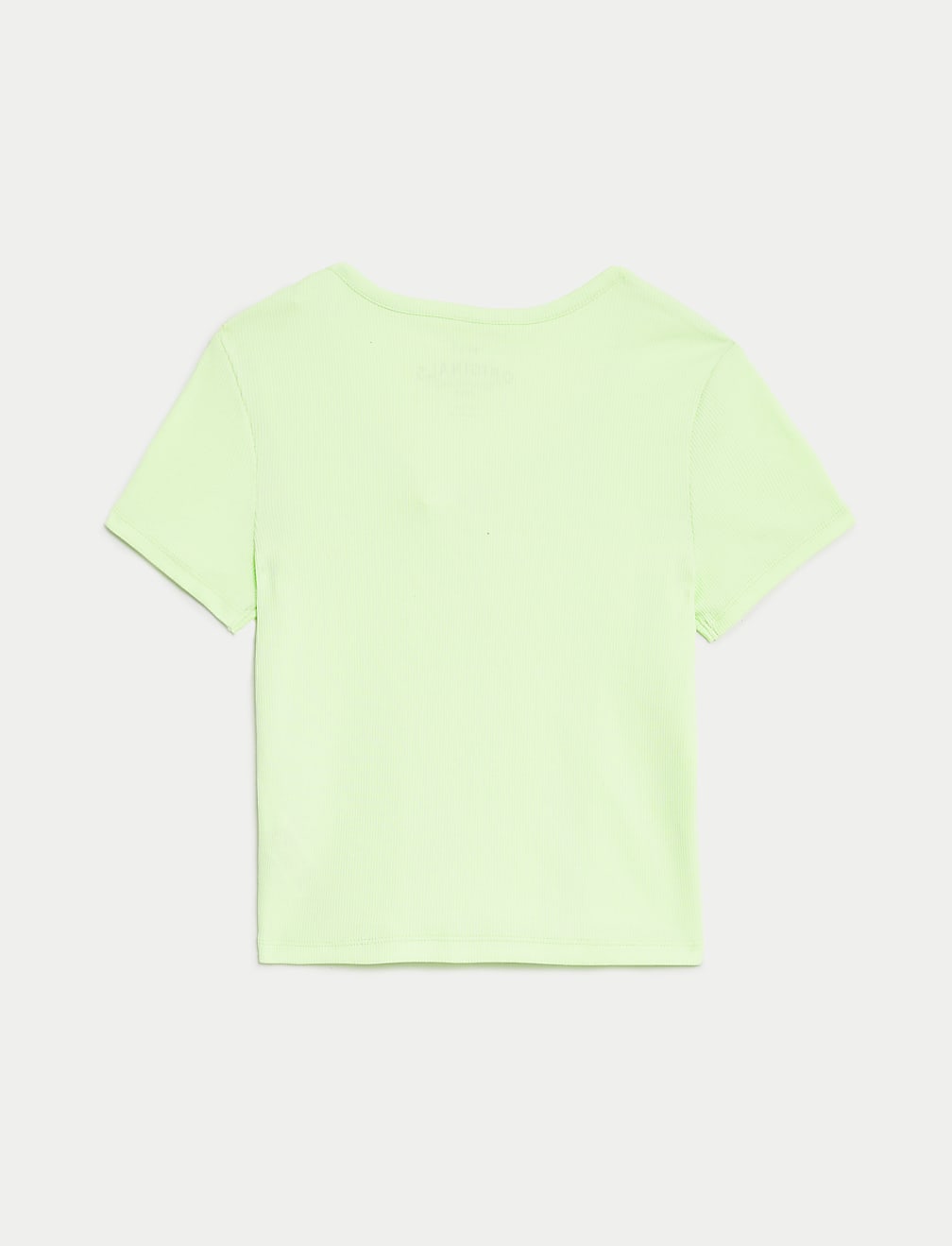 Cotton Rich Ribbed Button T-Shirt (6-16 Yrs)