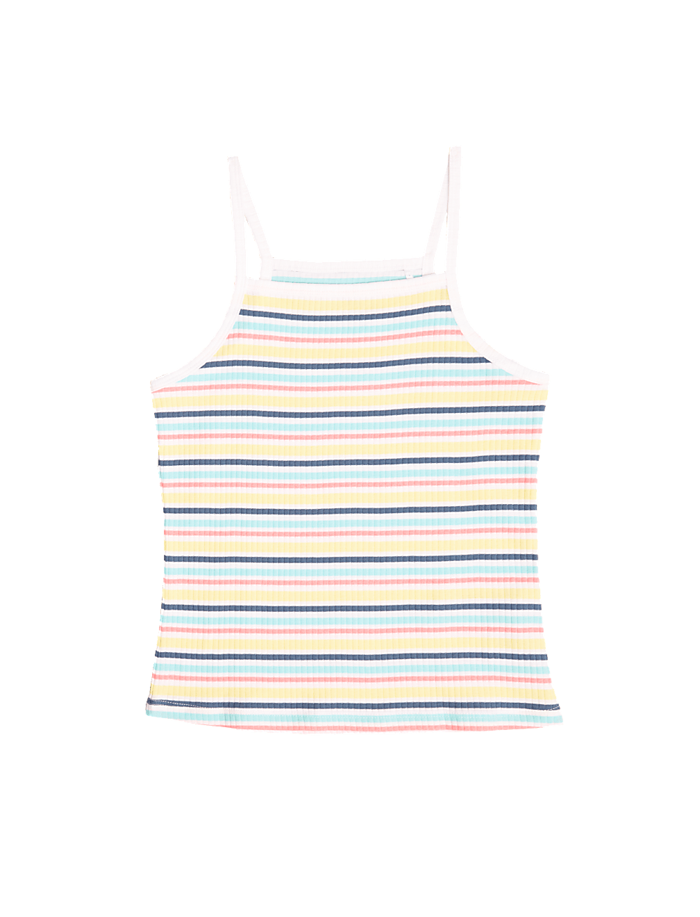 Organic Cotton Striped Ribbed Vest