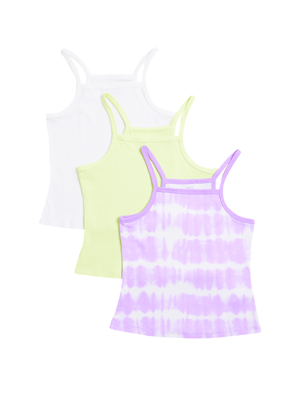 3pk Cotton Rich Tie Dye Vests (6-16 Yrs)