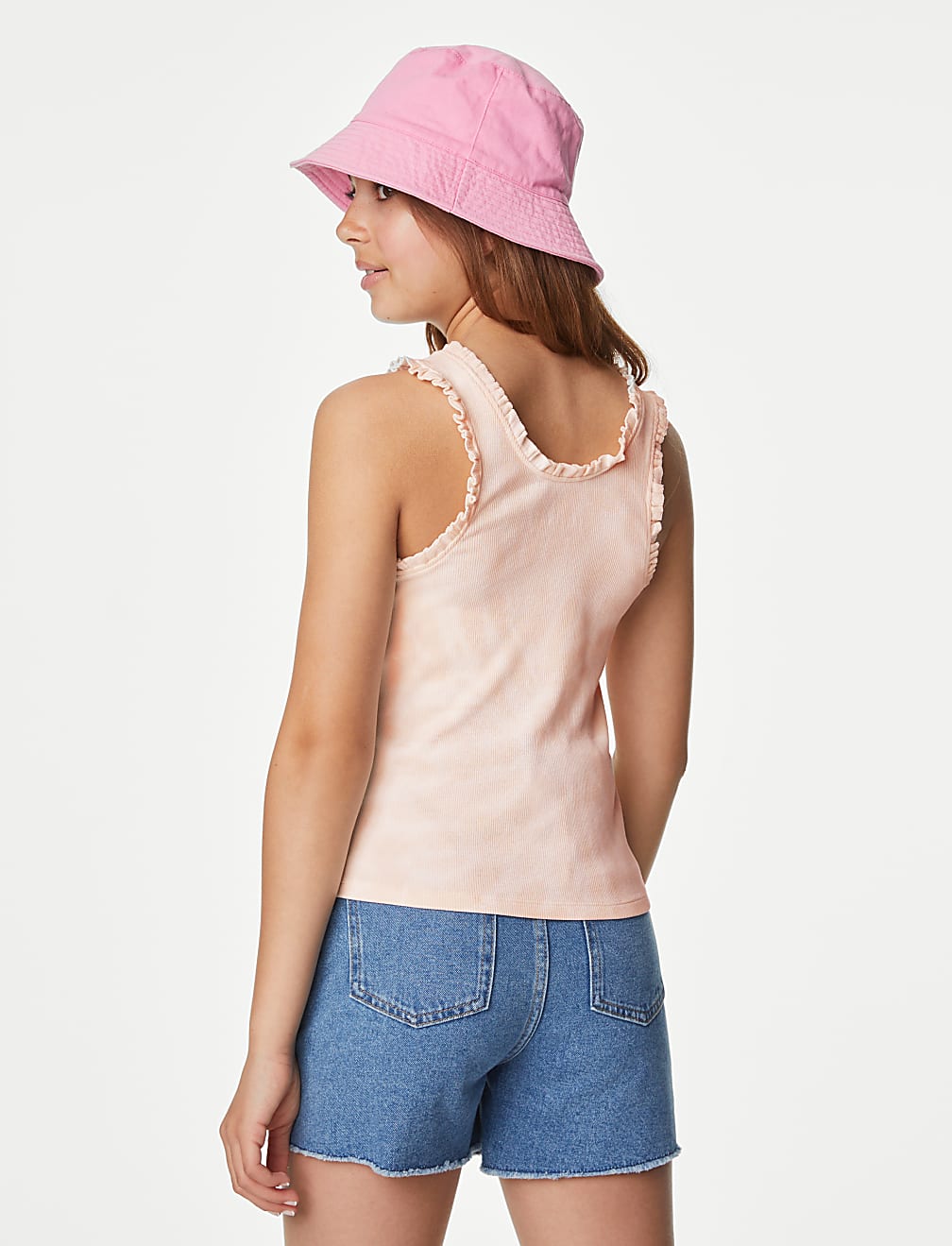 Cotton Rich Tie Dye Ribbed Vest