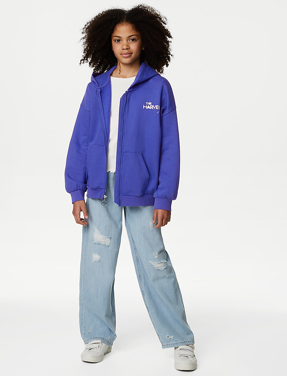 Cotton Rich Marvel™ Print Zip Hoodie (6-16 Yrs)