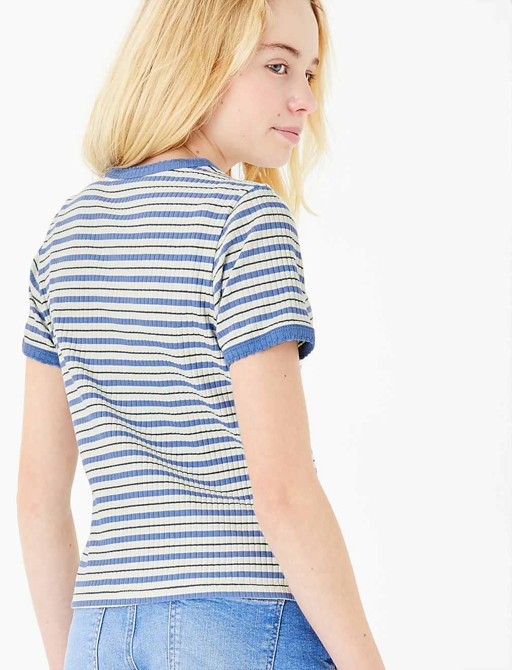Cotton Rich Striped T-Shirt (6-16 Yrs)