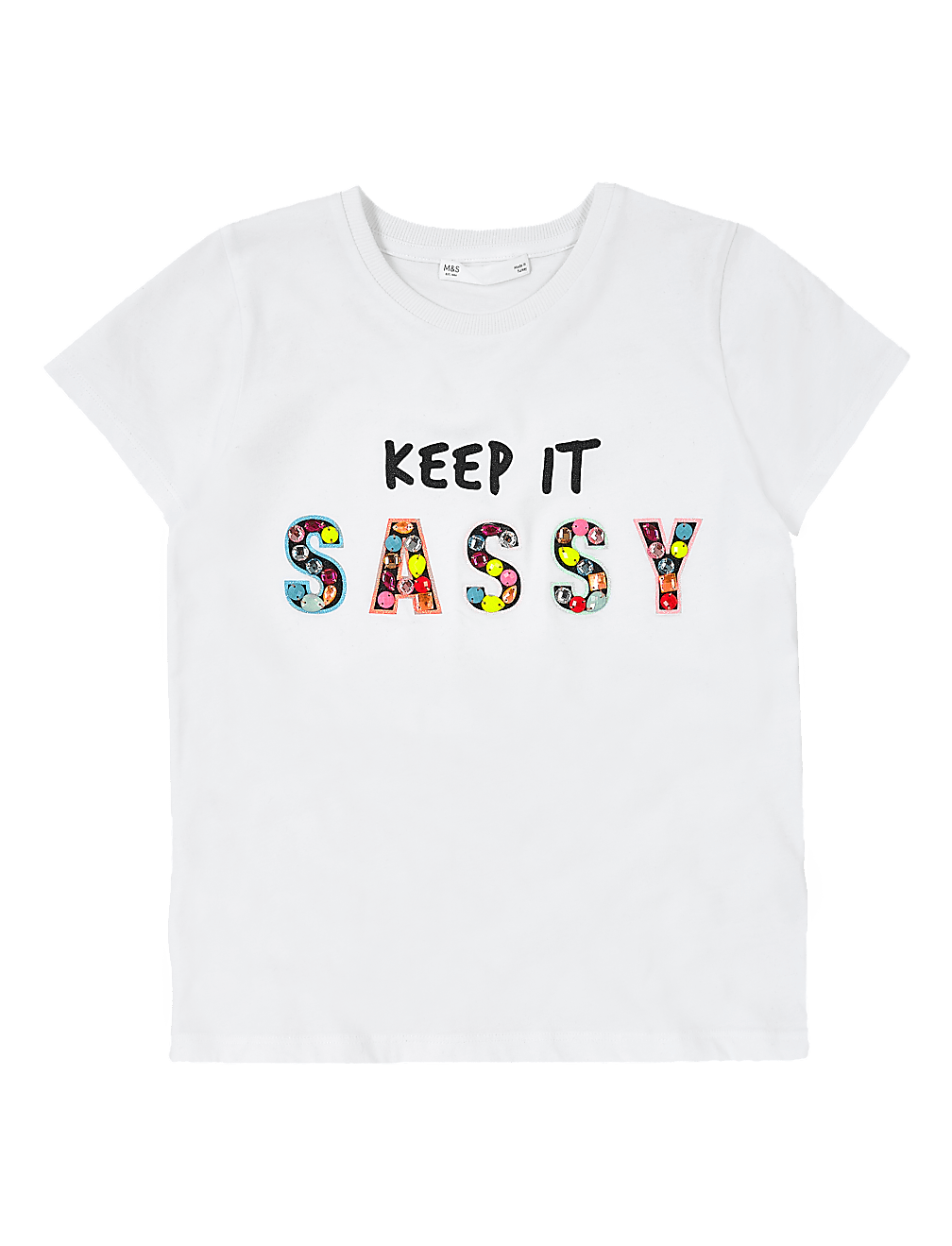 Pure Cotton Gem Sassy Slogan T-Shirt (6-16 Yrs)