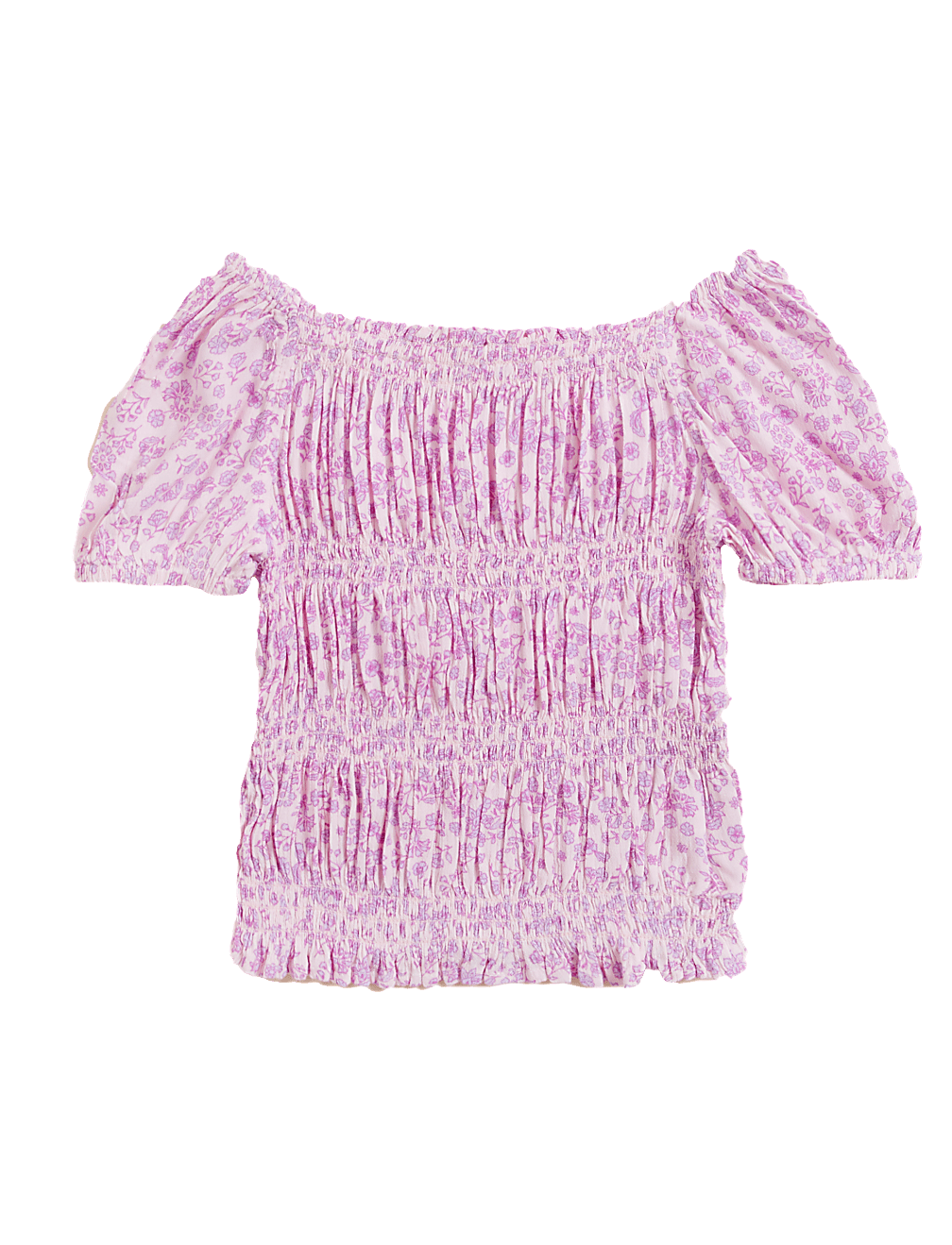 Floral Shirred Top (6-16 Yrs)