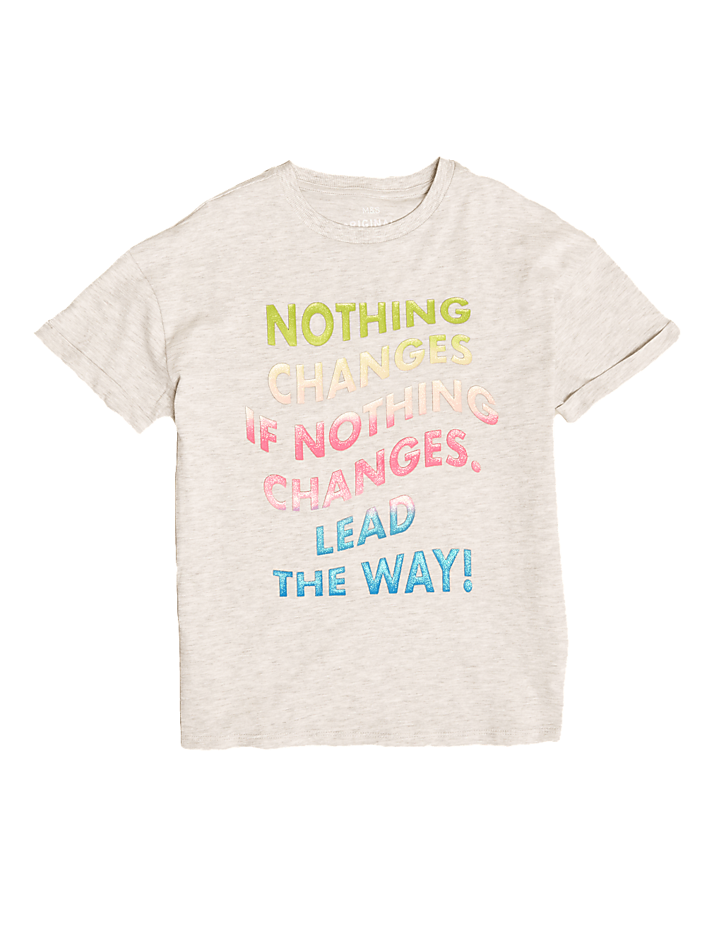 Organic Cotton Lead The Way Slogan T-shirt