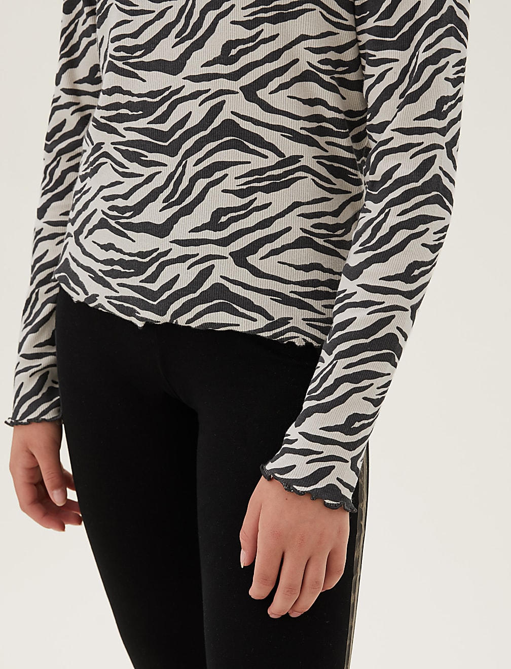 Cotton Rich Zebra Print Top (6-16 Yrs)