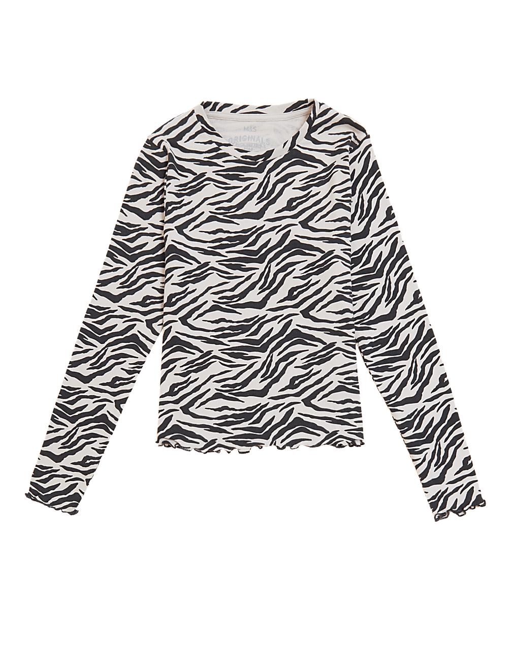 Cotton Rich Zebra Print Top (6-16 Yrs)
