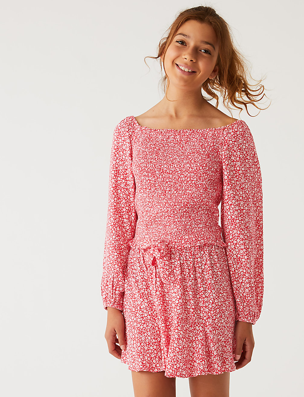 Floral Shirred Top