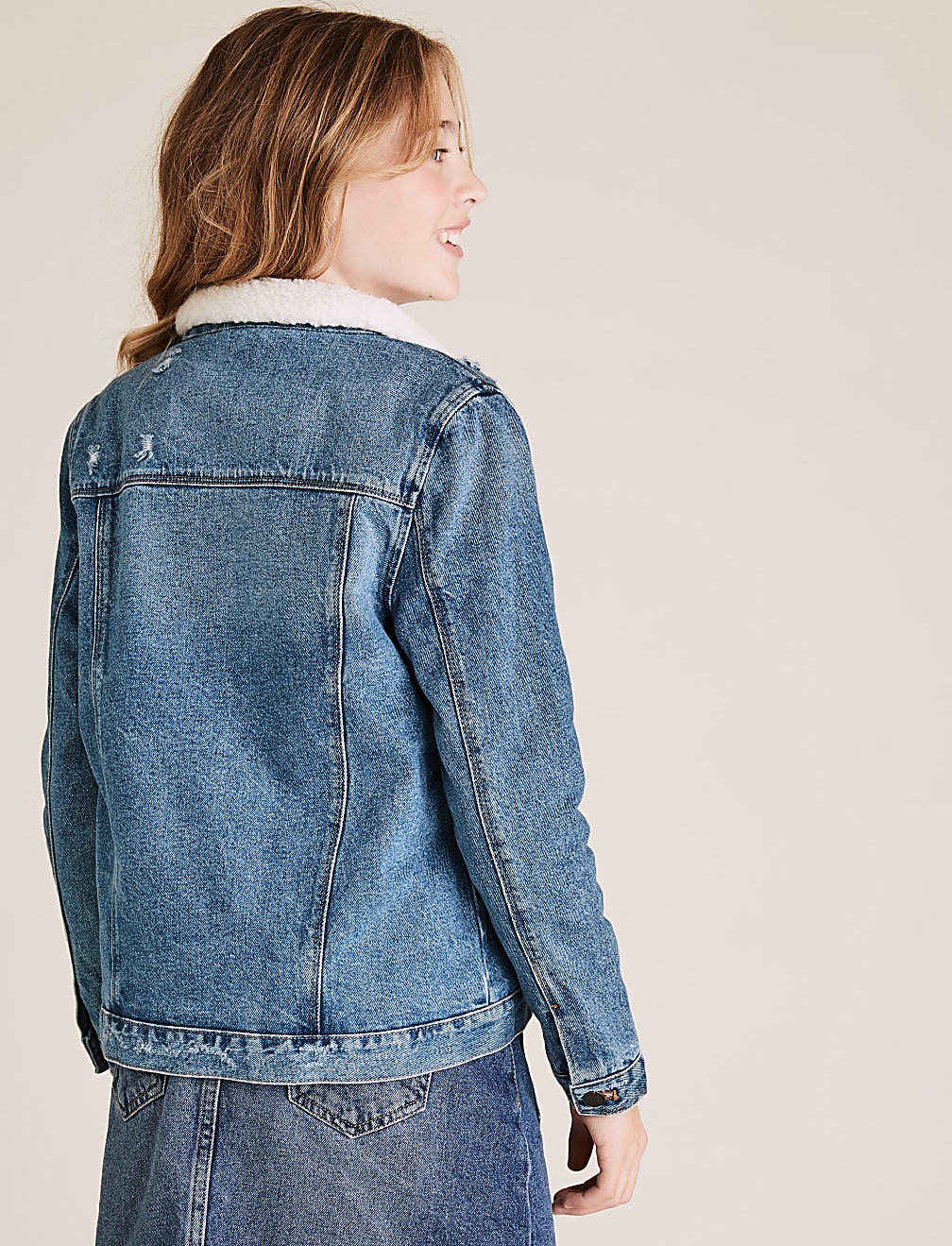 Denim Borg Lined Jacket (6-16 Yrs)
