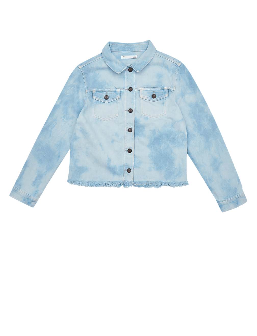 Denim Tie-Dye Cropped Jacket (6-16 Yrs)