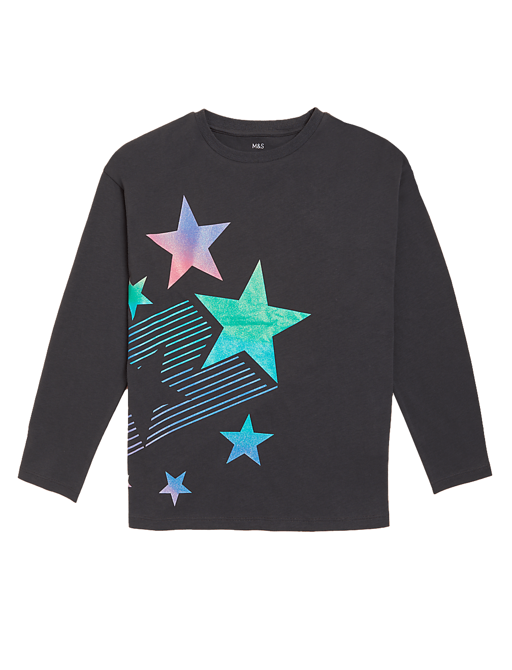 Pure Cotton Glitter Star Top