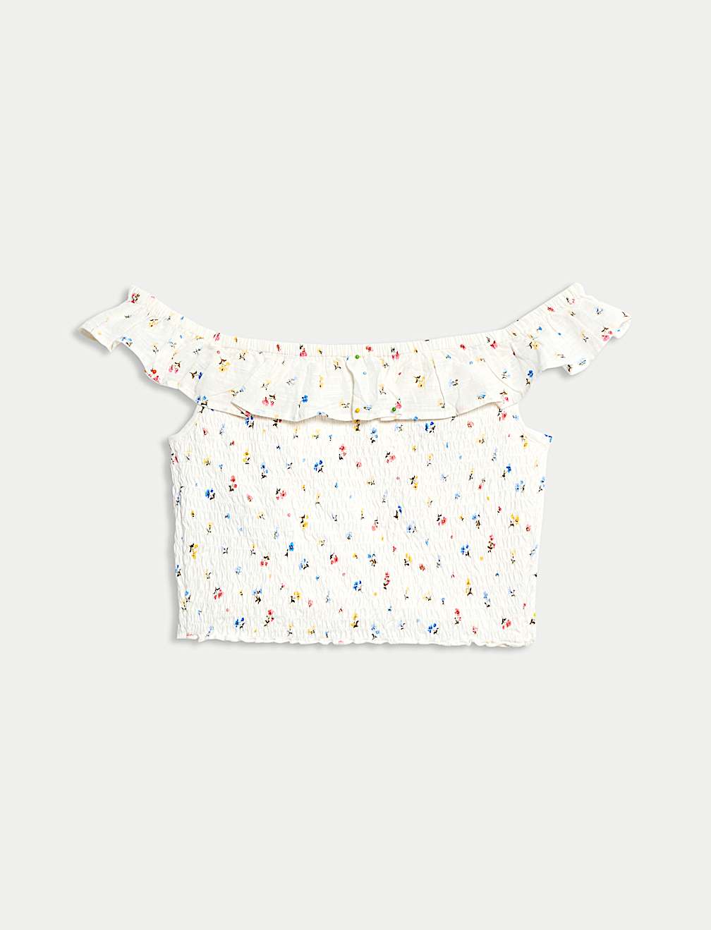 Cotton Rich Frill Bardot Top (6-16 Yrs)