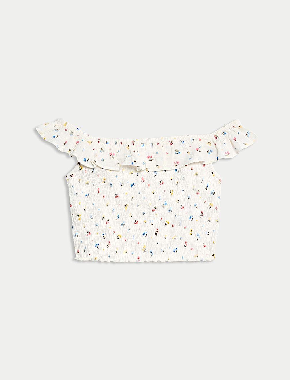 Cotton Rich Frill Bardot Top (6-16 Yrs)