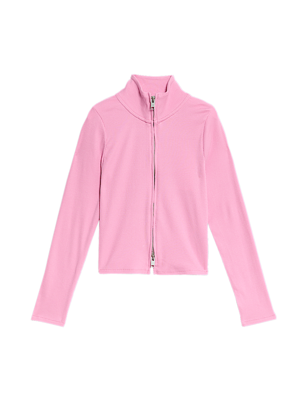 Cotton Rich Rib Zip Top (6-16 Yrs)