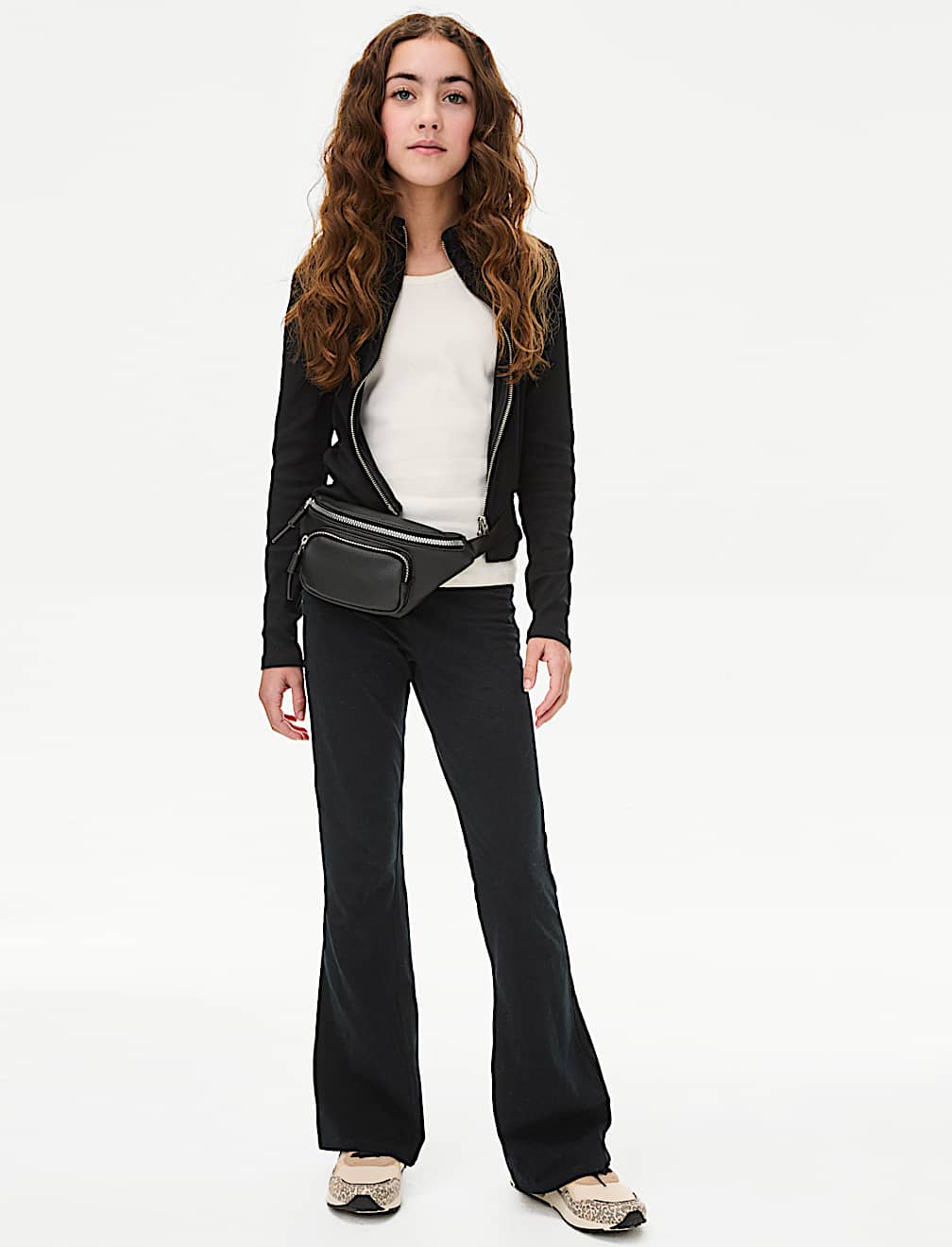Cotton Rich Rib Zip Top (6-16 Yrs)
