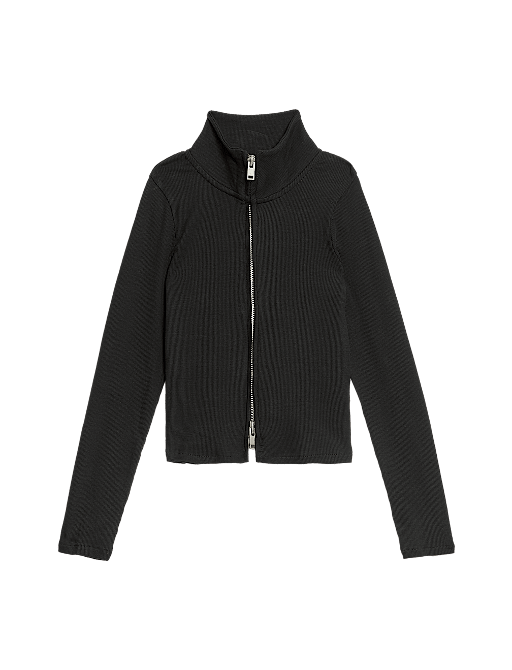 Cotton Rich Rib Zip Top (6-16 Yrs)