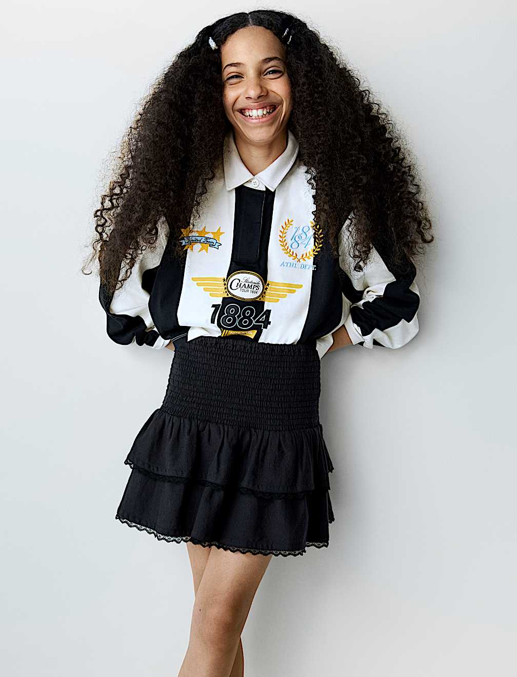 Pure Cotton Striped Rugby Top (6-16 Yrs)