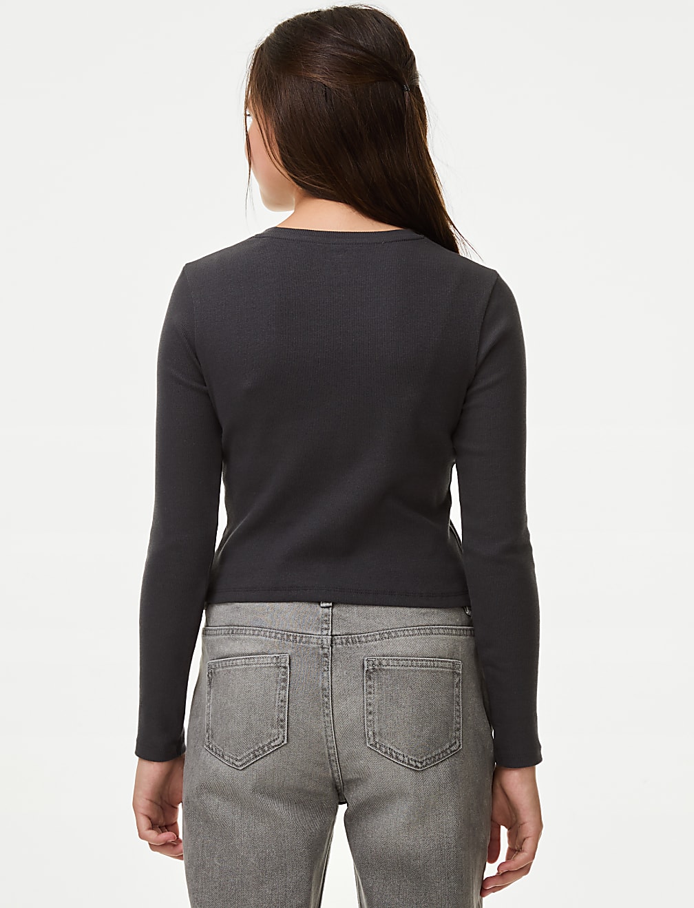 Cotton Rich Graphic Ribbed Top (6-16 Yrs)