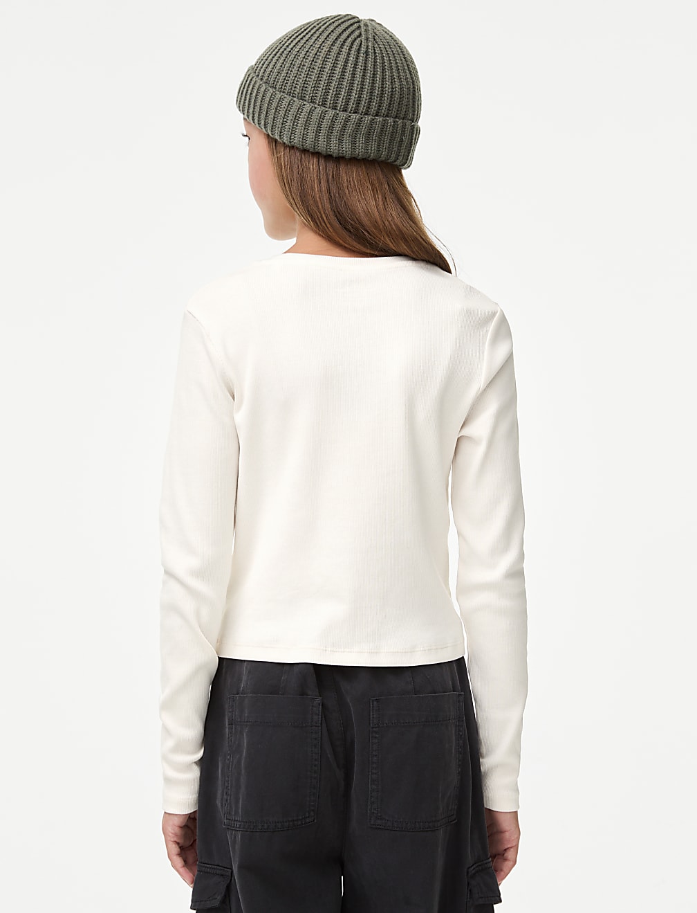 Cotton Rich Graphic Ribbed Top (6-16 Yrs)