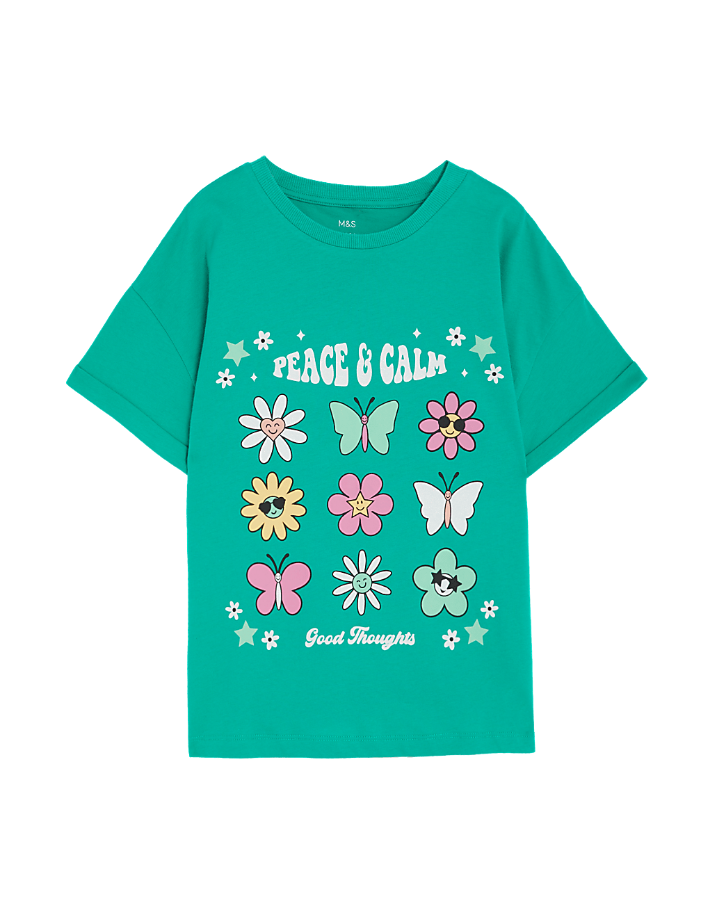 Pure Cotton Slogan T-Shirt