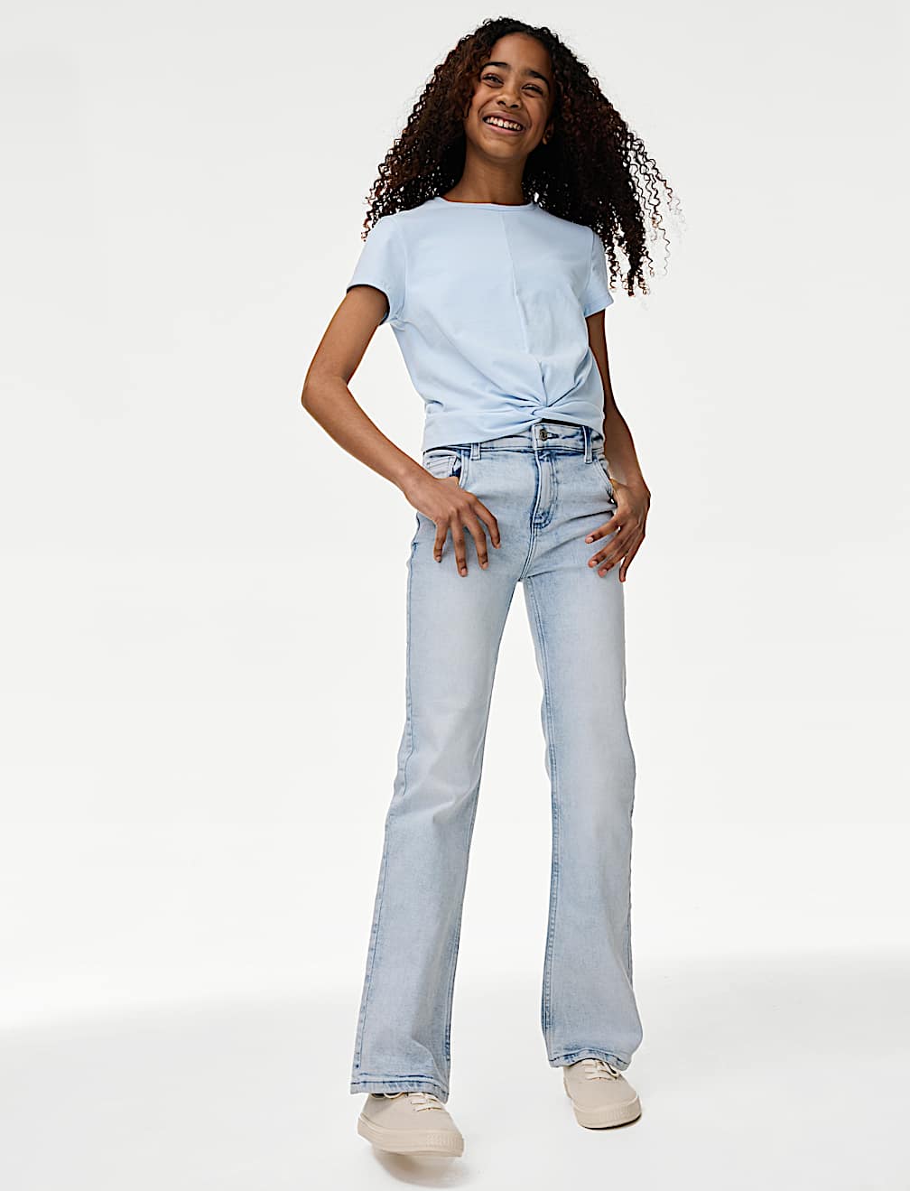 Cotton Rich Twist Front T-Shirt (2-16 Yrs)