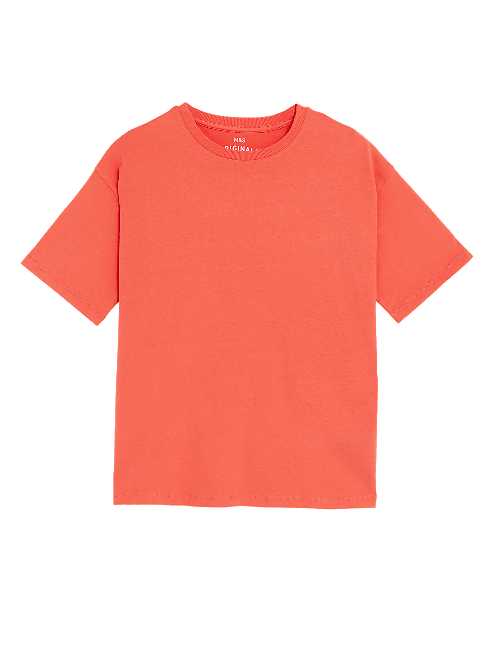 Pure Cotton Solid Round Neck T-Shirt