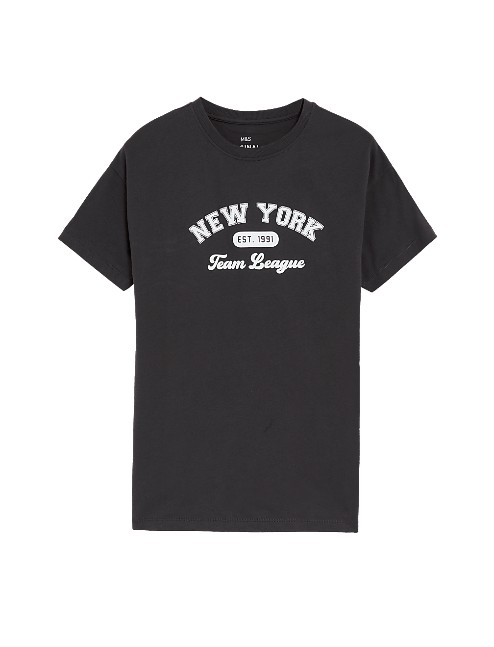 Pure Cotton New York Slogan T-Shirt (6-16 Yrs)