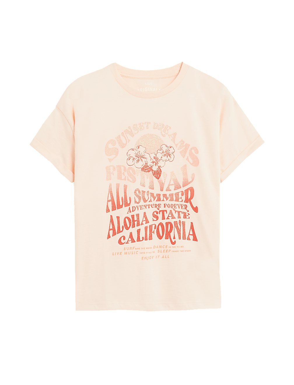 Pure Cotton California Slogan T-Shirt