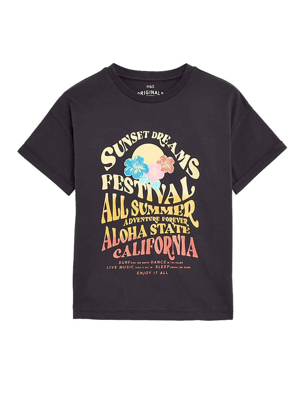 Pure Cotton California Slogan T-Shirt