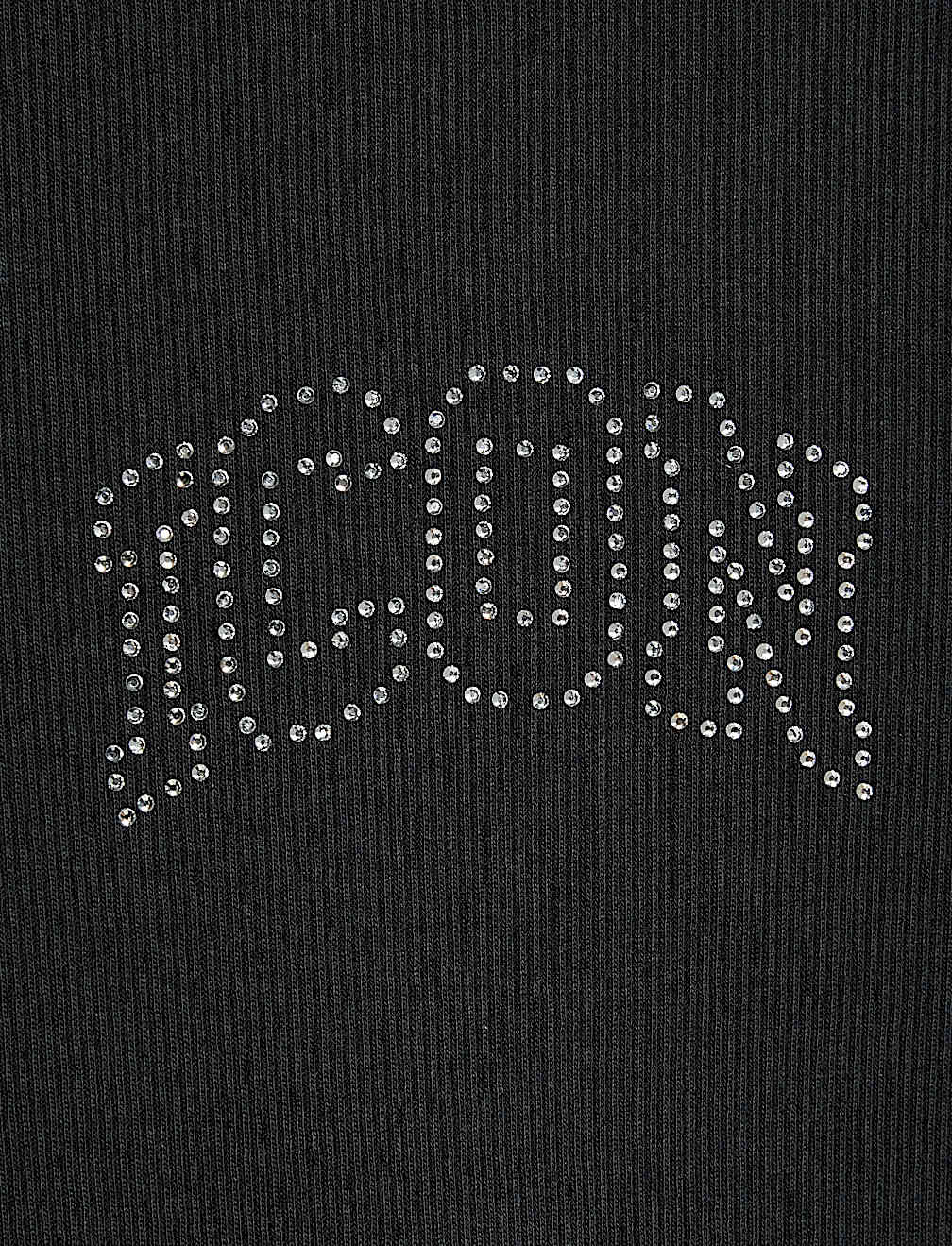 Cotton Rich Slogan Ribbed Top (6-16 Yrs)