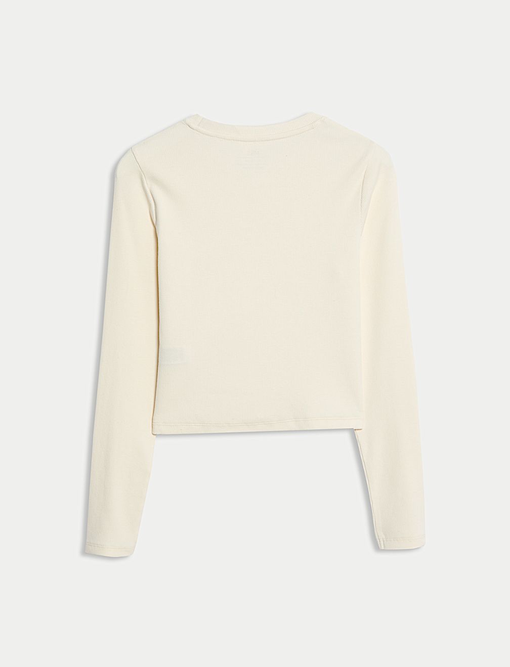 Cotton Rich Slogan Ribbed Top (6-16 Yrs)