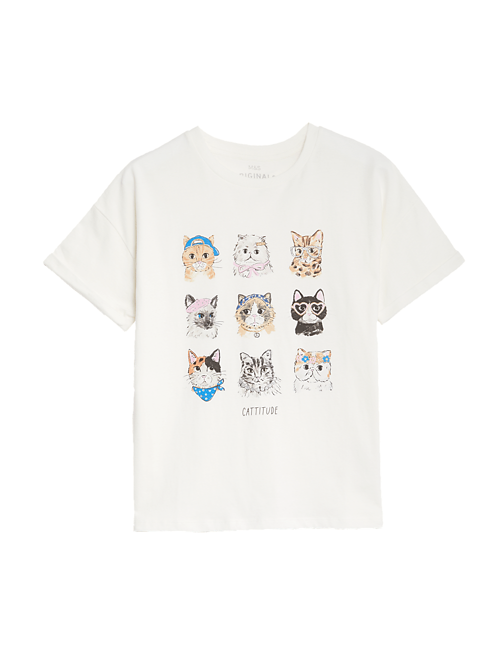 Pure Cotton Cat T-Shirt (6-16 Yrs)