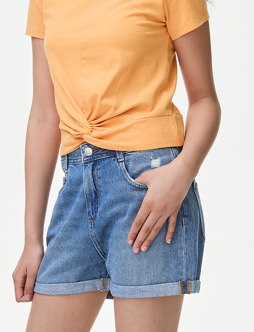 Cotton Rich Twist Front T-Shirt (6-16 Yrs)