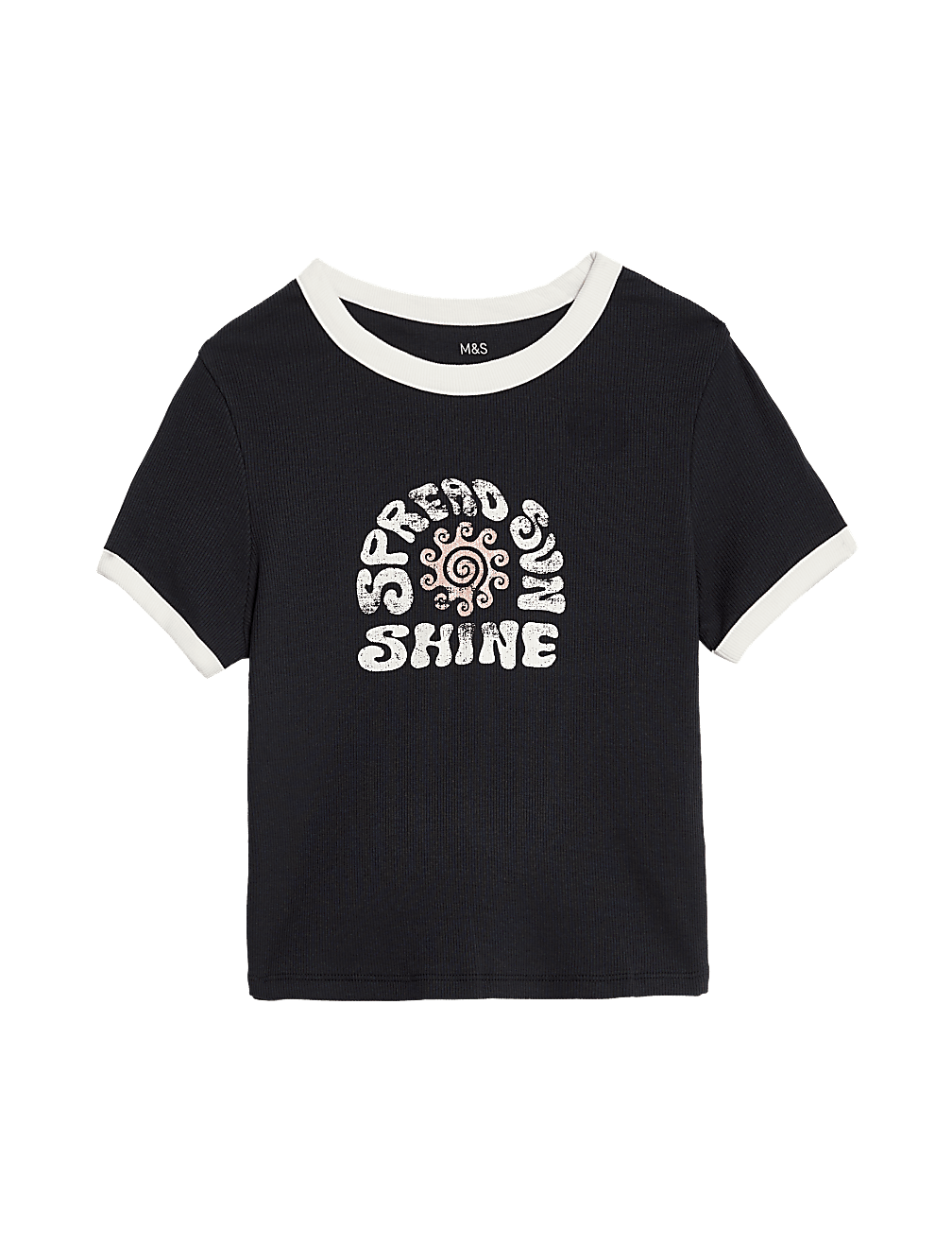 Cotton Rich Ribbed T-Shirt (6-16 Yrs)