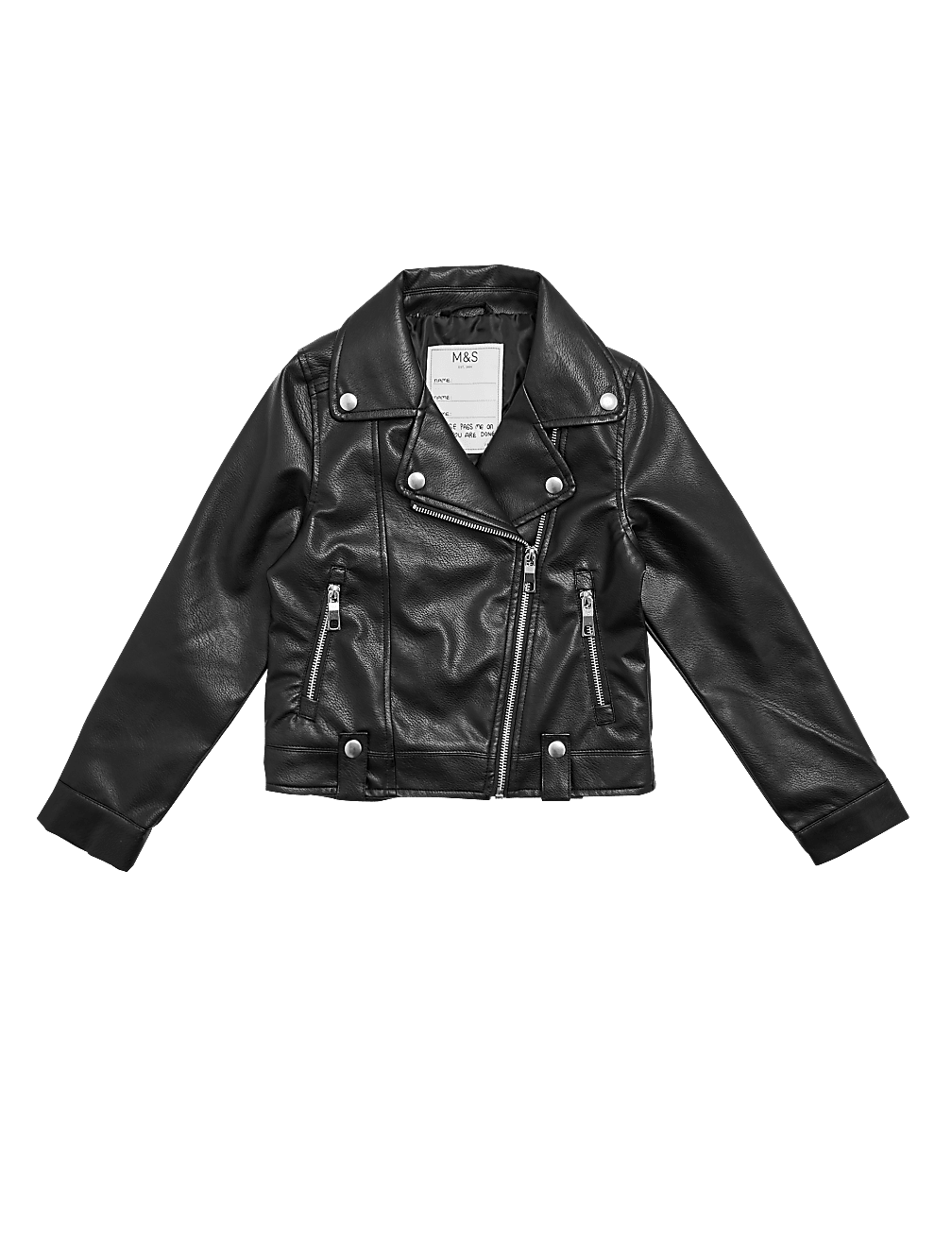 Faux Leather Biker Jacket (6-16 Yrs)