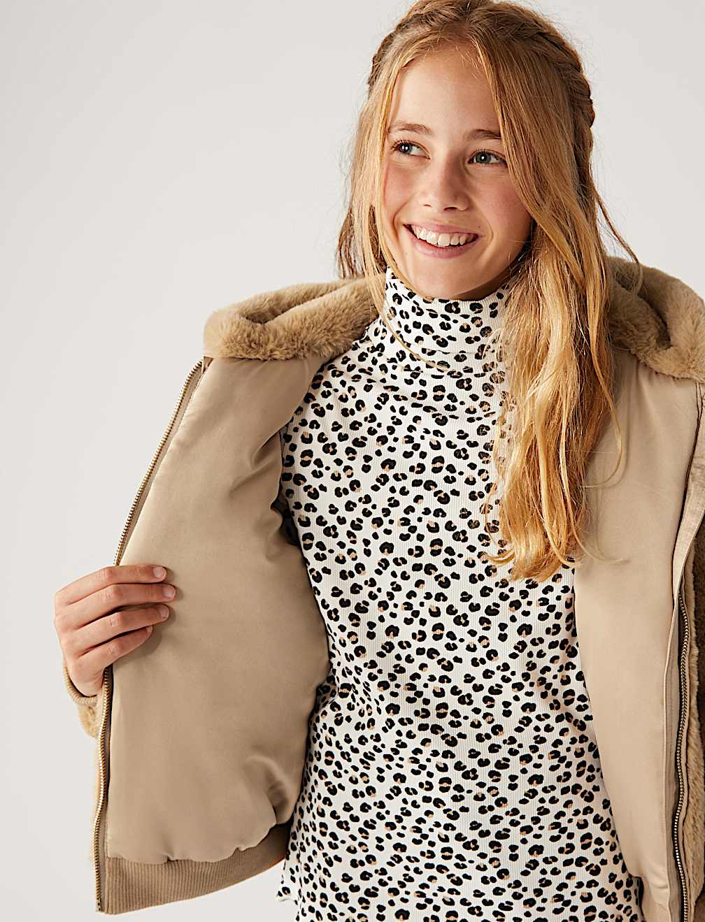 Faux Fur Hooded Bomber
