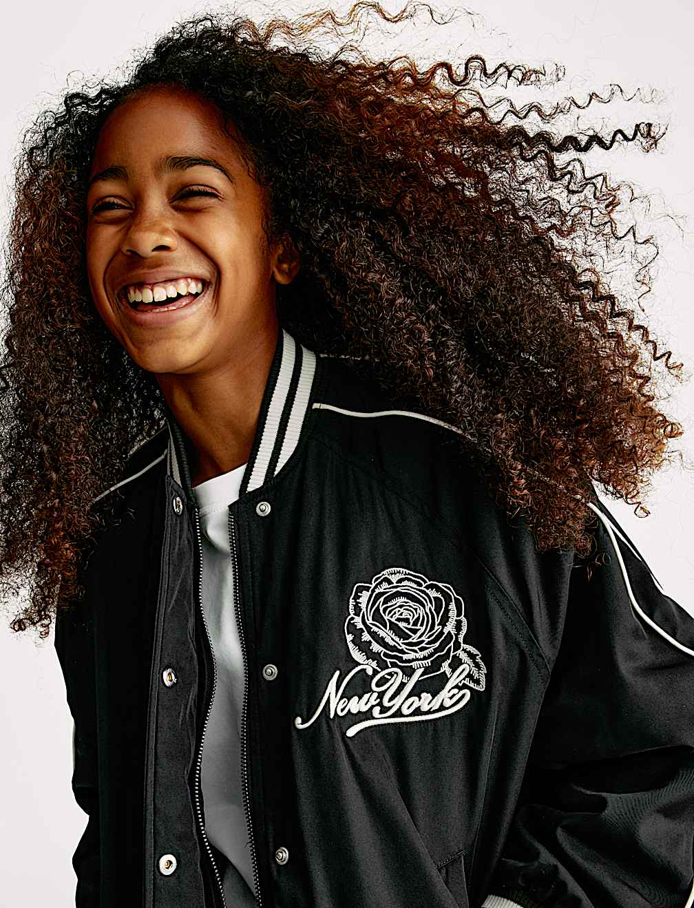 New York Embroidery Bomber Jacket (6-16 Yrs)