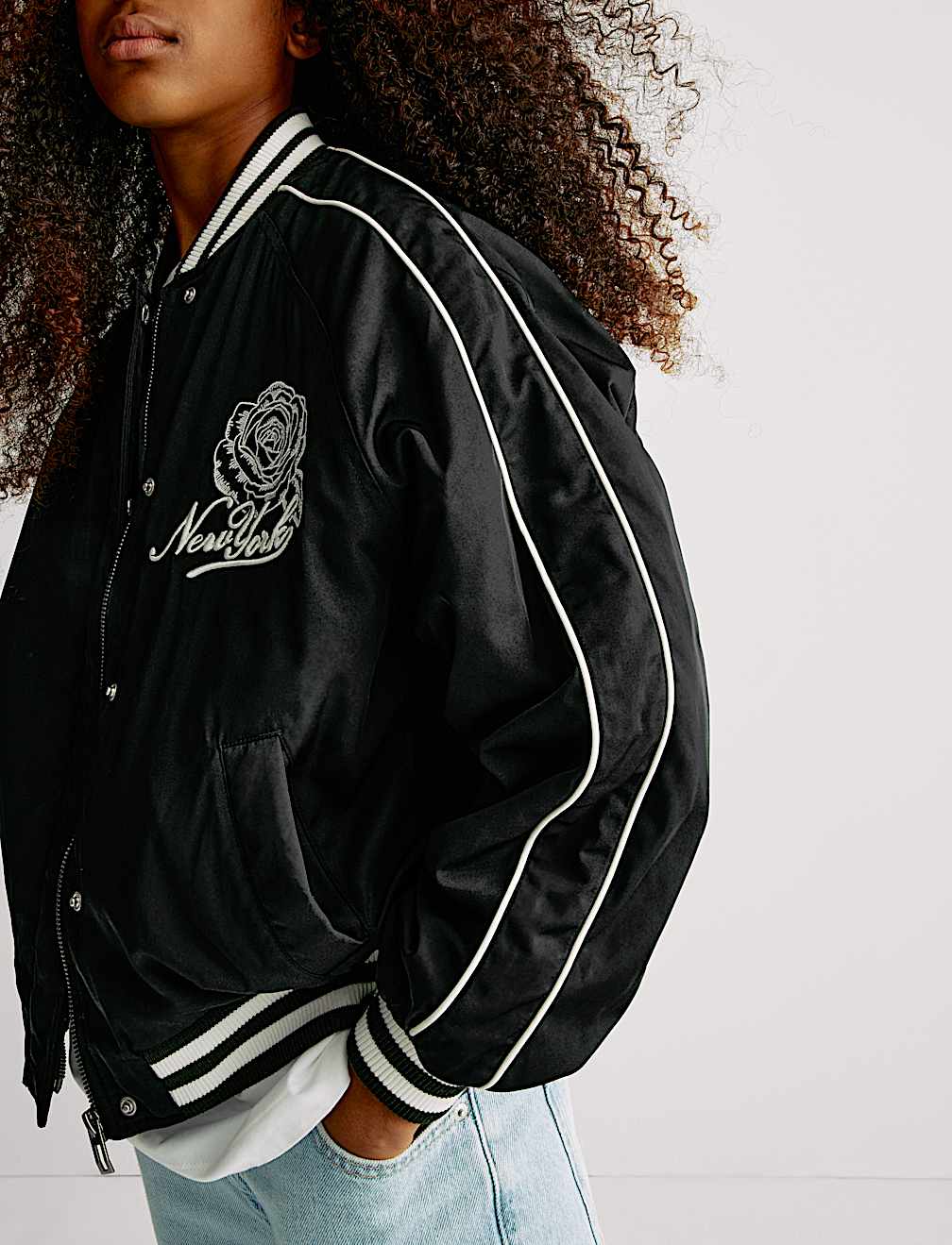 New York Embroidery Bomber Jacket (6-16 Yrs)